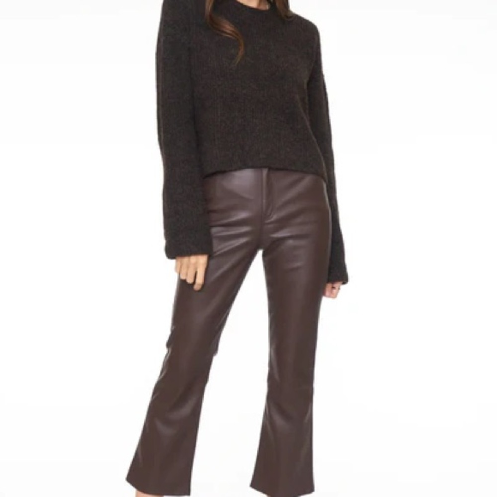 NWOT - Pistola Women’s Lennon Boot Cropped High Rise Faux Leather Pant